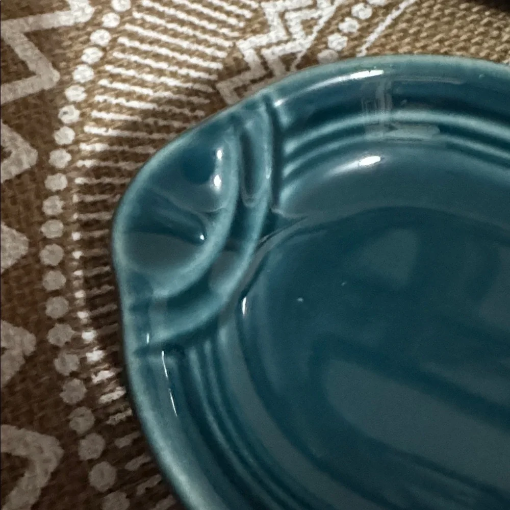 Set of 2 HLC Fiesta USA in Juniper-retired pieces great for Bread, Corn, relish